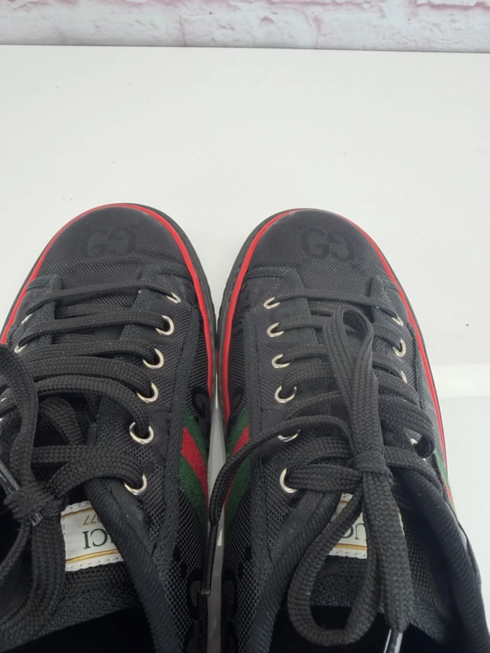 Gucci Off the Grid Tennis 1977 Mens Black Web GG Low Top Sneakers 9 - Picture 6 of 9